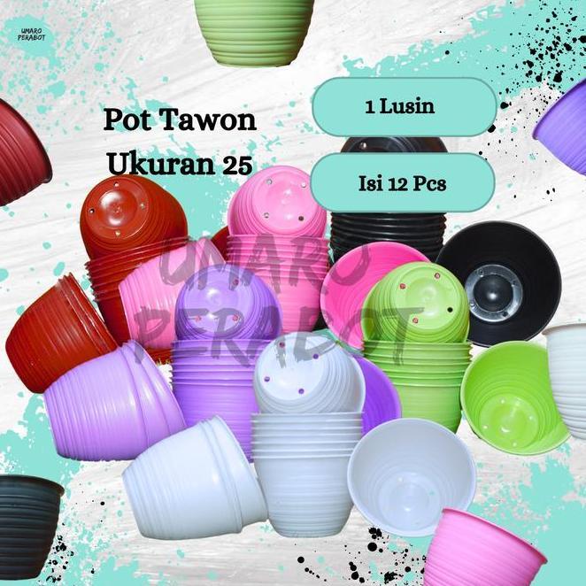 Grosir 1 Lusin Pot 25 Pot Pot Bunga Pot Plastik Umaro Perabot