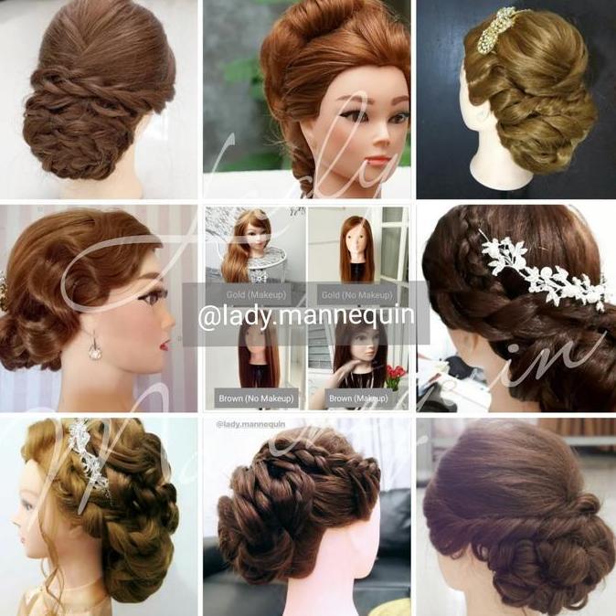 LADY MANNEQUIN (LUCY) Manekin Rambut Kepala / Patung Rambut / Patung Sanggul / Kepala Patung Rambut 