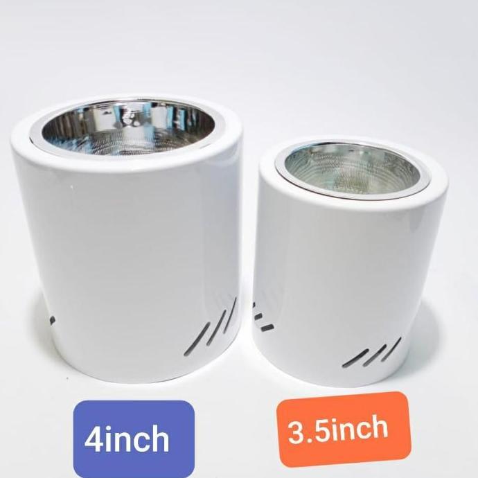 Kap Lampu Downlight Outbow Bulat / Lampu Plafon Tempel Dinding 4INCH