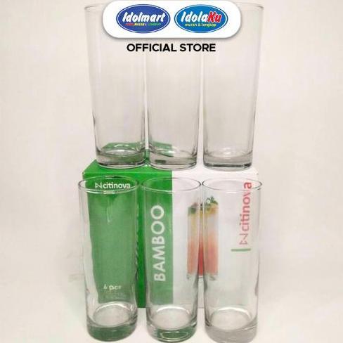 IDOLMART Citinova Gelas Bamboo Isi 6 Pcs - Surabaya