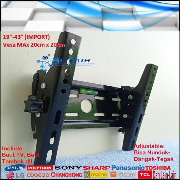 Bracket TV POLYTRON 14 s/d 43 inch QUALITY Garansi 100% cocok