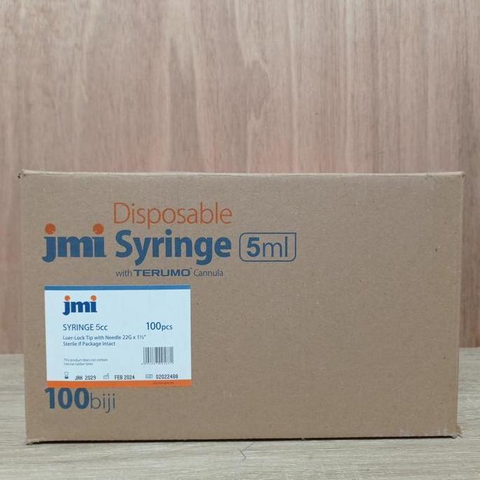Jmi Syringe 5Cc/Ml With Terumo Cannula [1 Box 100 Pcs] Gercep