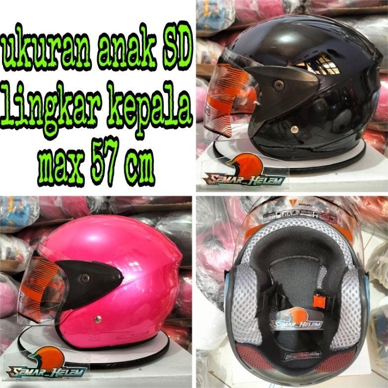 HELM ANAK POLOS Cewek Cowok Anak SD JUNIOR Umur 5 6 7 8 9 10 11 12 Tahun SNI Murah Berkualitas