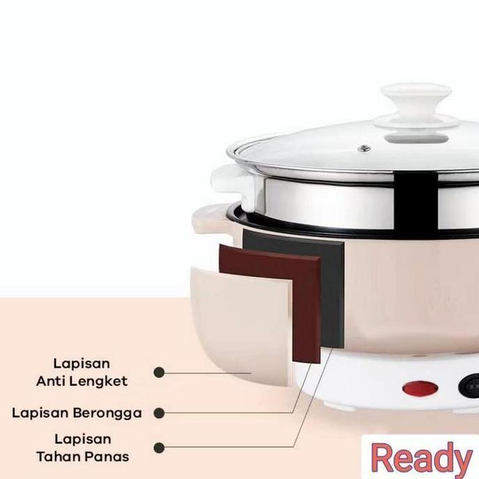 Termurah / Hot Sale Philips - Panci Listrik Portable Panci Pemanas Electric Mini Multifungsi Anti Le