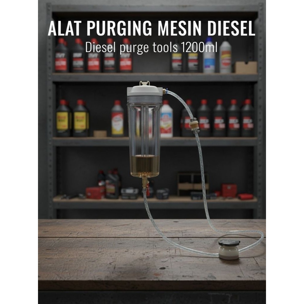 Wds- [PURGING KIT 1.2L]  Alat Purging Mesin Diesel Set 1200ml tabung set tinggal pakai untuk purging