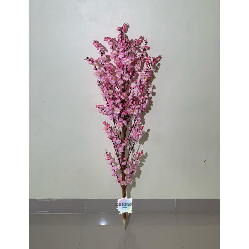 BUNGA PLASTIK/POHON PLASTIK/artificial/ sekat ruangan/Partisi Pohon Sakura Bunga Plastik / Batang po