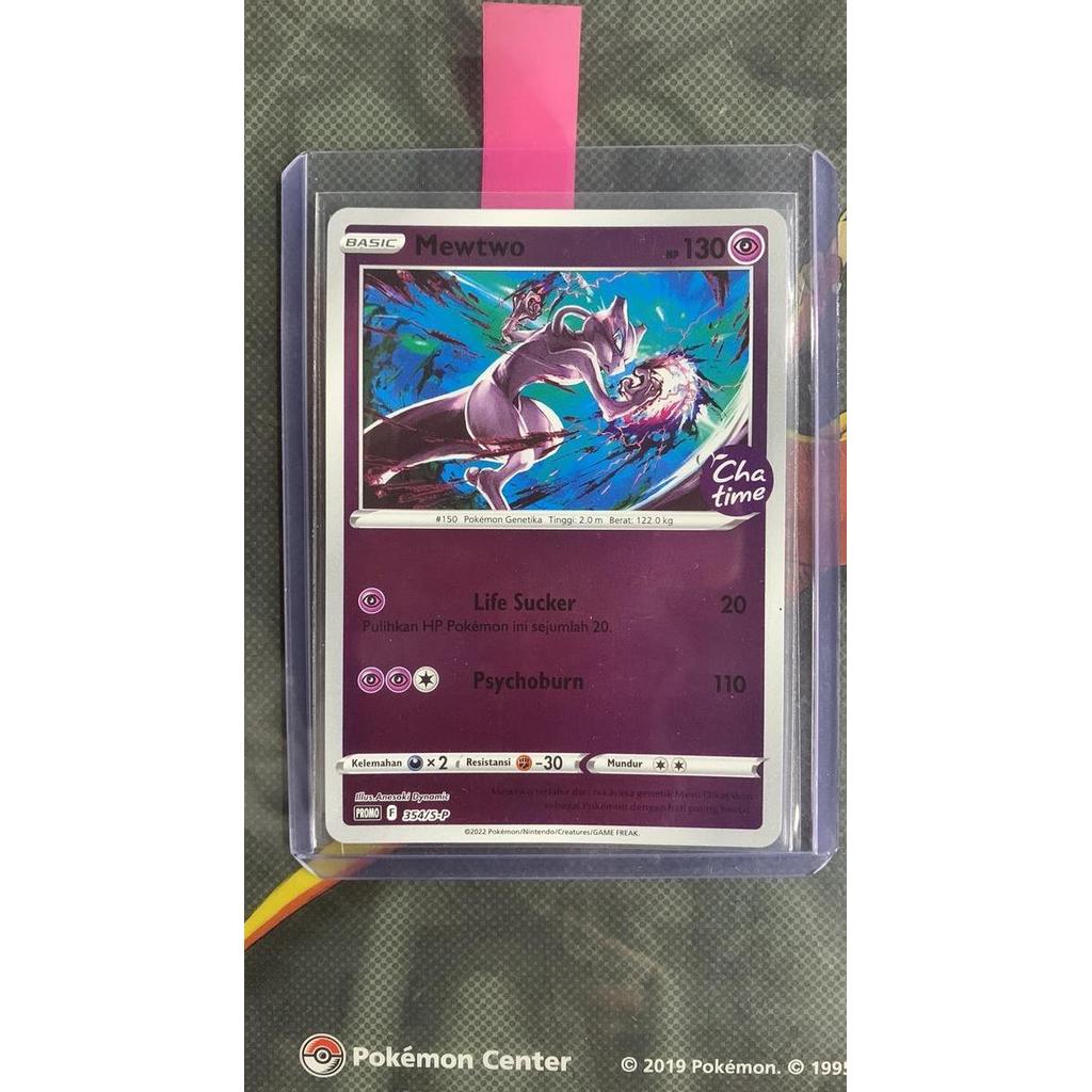 Terlaris Mewtwo Chatime Promo 1 Kartu Permainan Indo Pokemon Tcg Card Set Holo