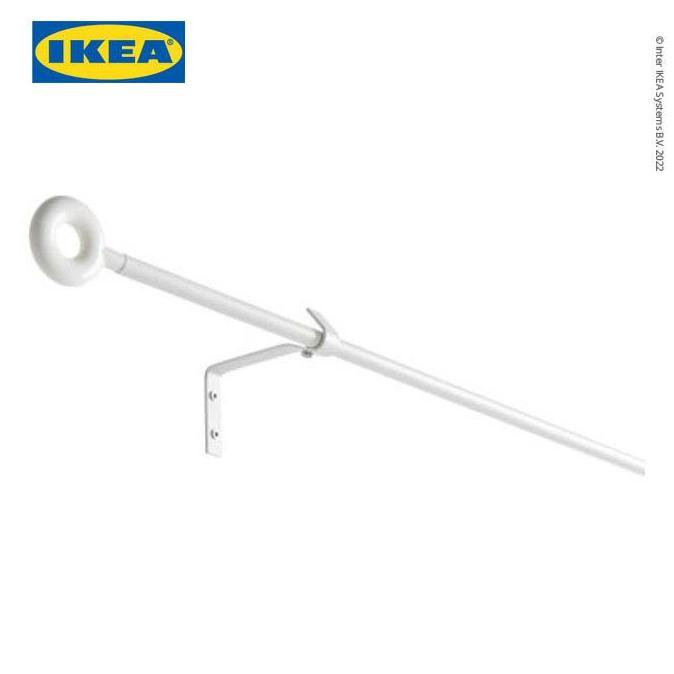 IKEA IRJA Set Rel Batang Gorden Putih 140cm
