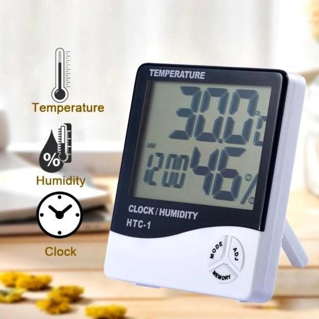 ALAT UKUR SUHU & JAM DIGITAL | PENGUKUR TEMPERATURE RUANGAN |