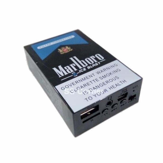 Mini Speaker Kotak Rokok Support MP3 dan Radio - Portable Music Player