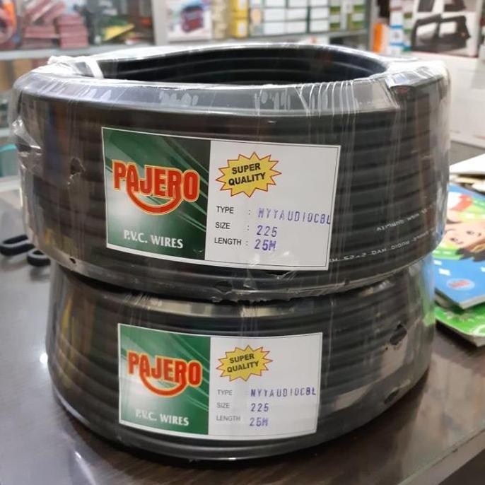 KABEL SERABUT LISTRIK 2X2.5 HITAM PAJERO 25 METER - KABEL LISTRIK