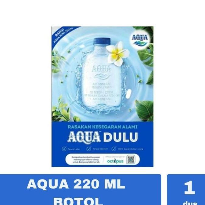 Aqua 220 ml Botol Baru
