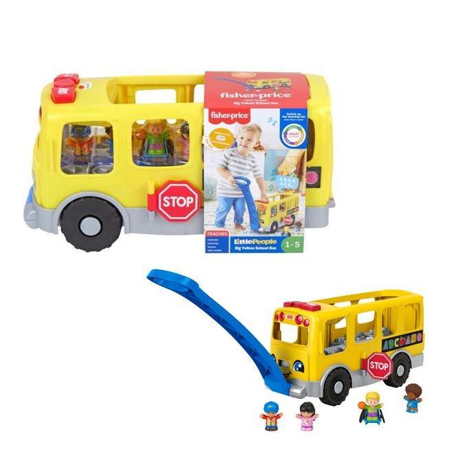 Fisher Price Little People Big Yellow School Bus Musical Pull Toy Mattel