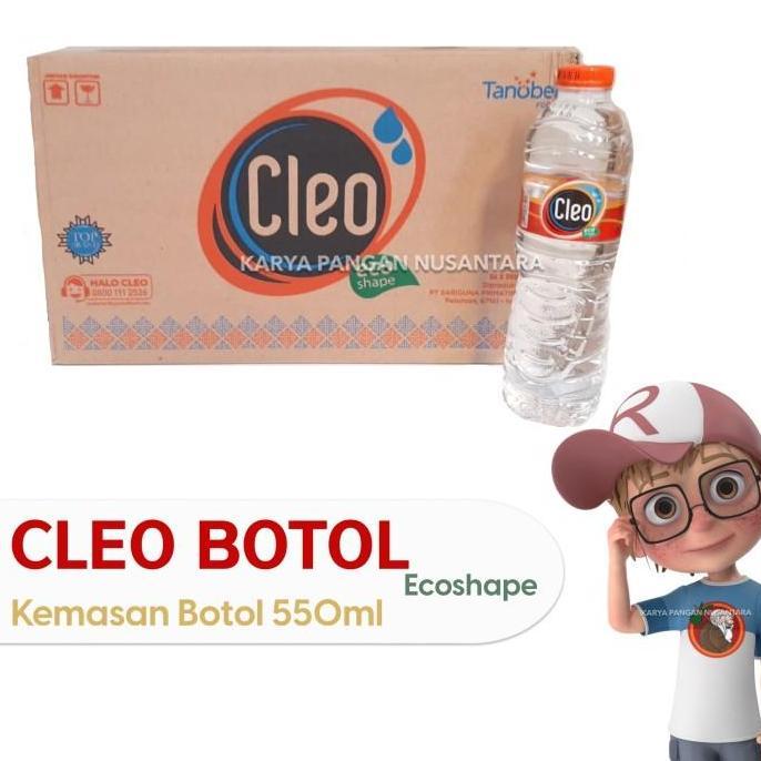 CLEO BOTOL ECO SHAPE 550ML AIR MINERAL CLEO ECOSHAPE 550 ML DUS 24