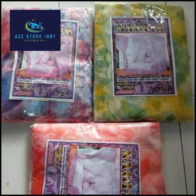 Kelambu Nyamuk Gantung Dewasa Jumbo Klambu Tidur Motif Bunga Terbaru