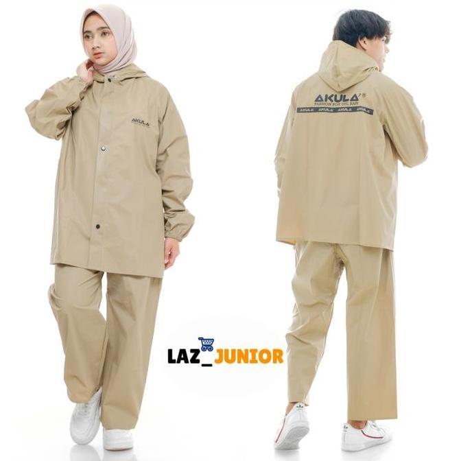 NEW AKULA  JAS HUJAN ORIGINAL PRIA WANITA DEWASA BAHAN PVC 25 UNTUK MUSIM HUJAN ORI