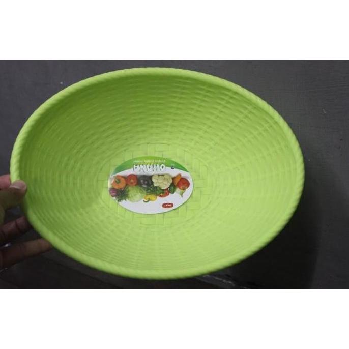 B bak baskom wadah pelastik plastik sayur tempat OHANA OVAL buah anyam