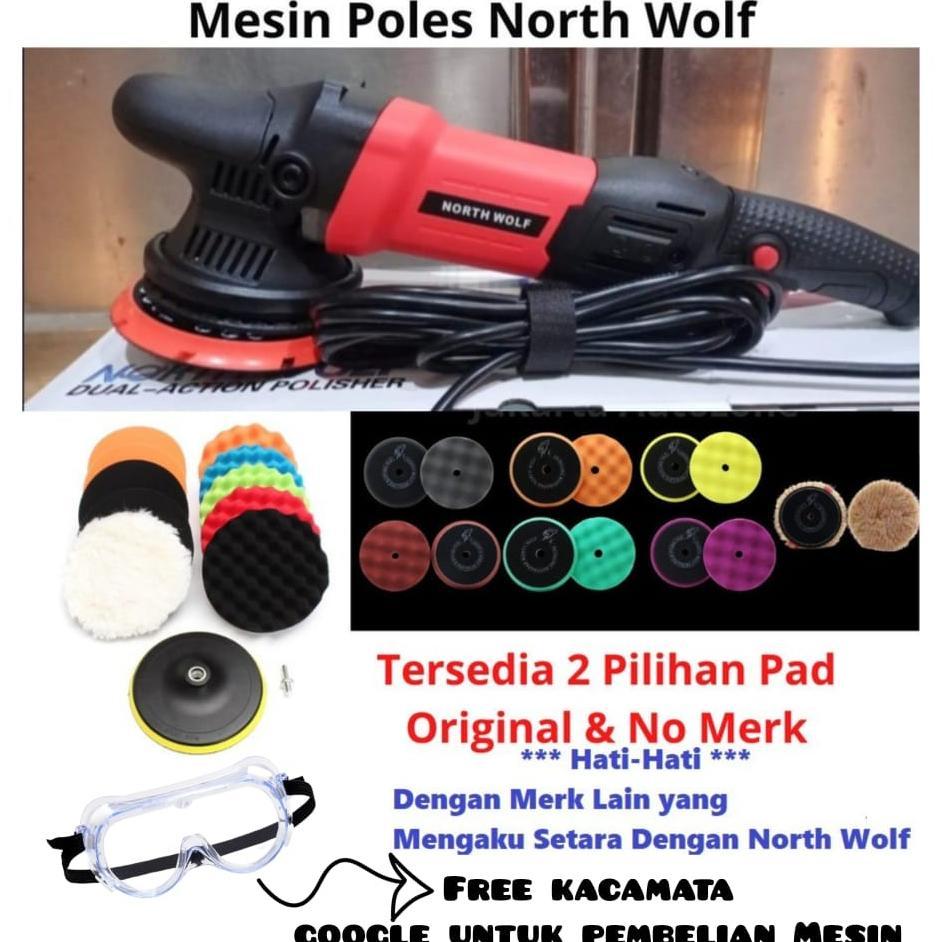 Mesin Poles North Wolf Dual Action 15mm Dual Action Polisher Mobil Car 3 Inch