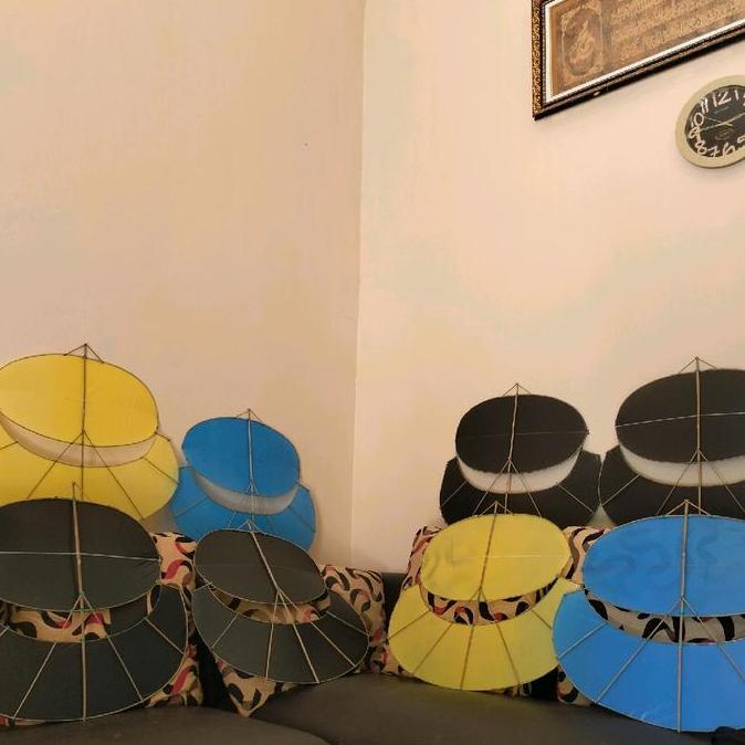 layangan gapangan mini 60cm kuning
