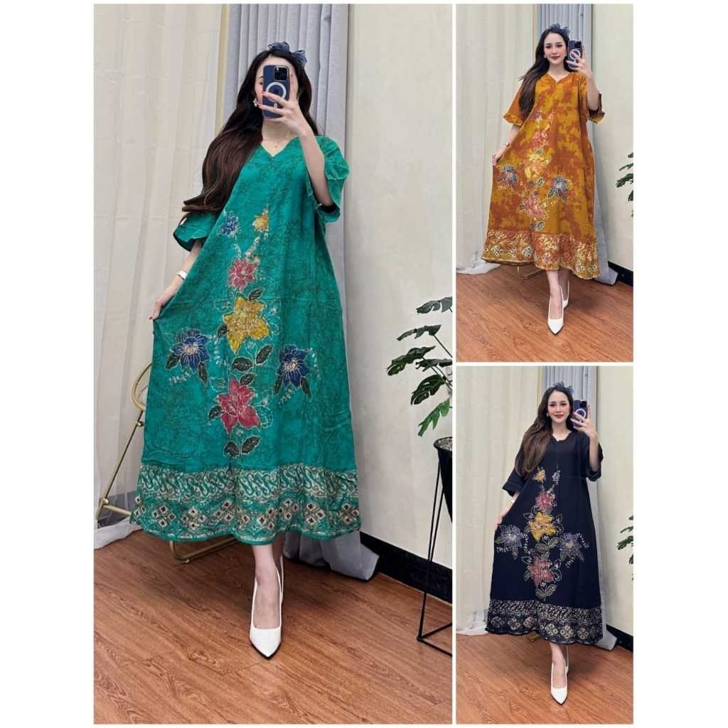 Daster Maura Jumbo Daster Maura Super Jumbo Daster Batik Super Jumbo Daster Busui Dress Batik Daster