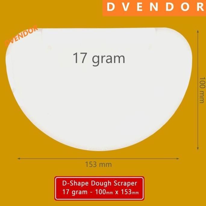 PEMOTONG ADONAN BOWL SCRAPER PLASTIK D SHAPE DOUGH CUTTER HALF CIRCLE