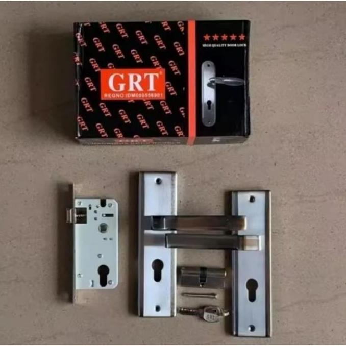 (1 SET) SLOT GANGGANG KUNCI PINTU RUMAH NETZ UKURAN TANGGUNG STAINLESS