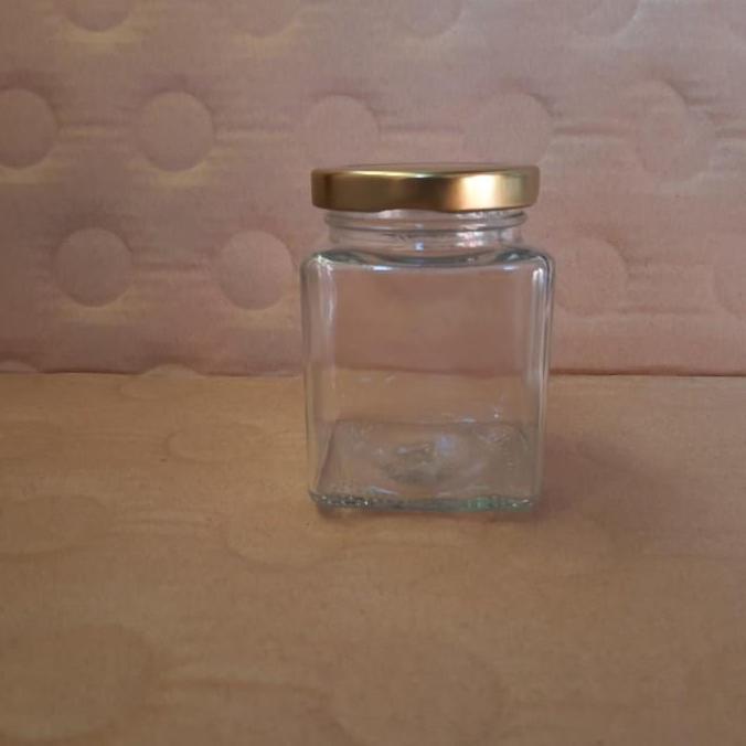 Jar kaca square 200ml import KHUSUS OJOL