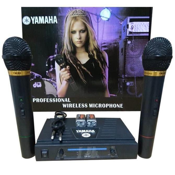 Yamaha YM-66 Mic Wireless Karaoke Microphone Tanpa Kabel