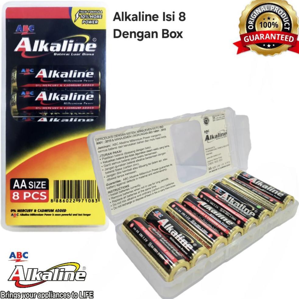 Baterai Alkaline Aa A2 Aaa A3 Isi 8 Packing Box
