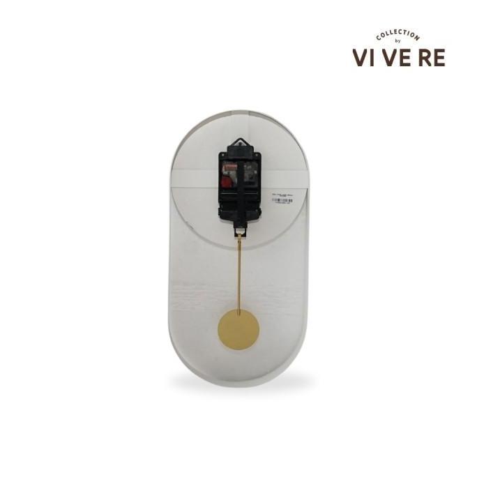 VIVERE Jam Dinding Aluna White Gold