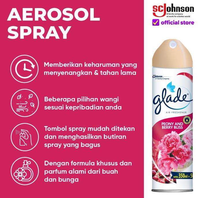 Clxs- Glade Aerosol Peony And Berry Bliss 350Ml