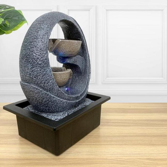 Oxihom W810 Water Fountain Ornament Articles Taman Air Mancur Mini Garden Abstrak Dekorasi Indoor da