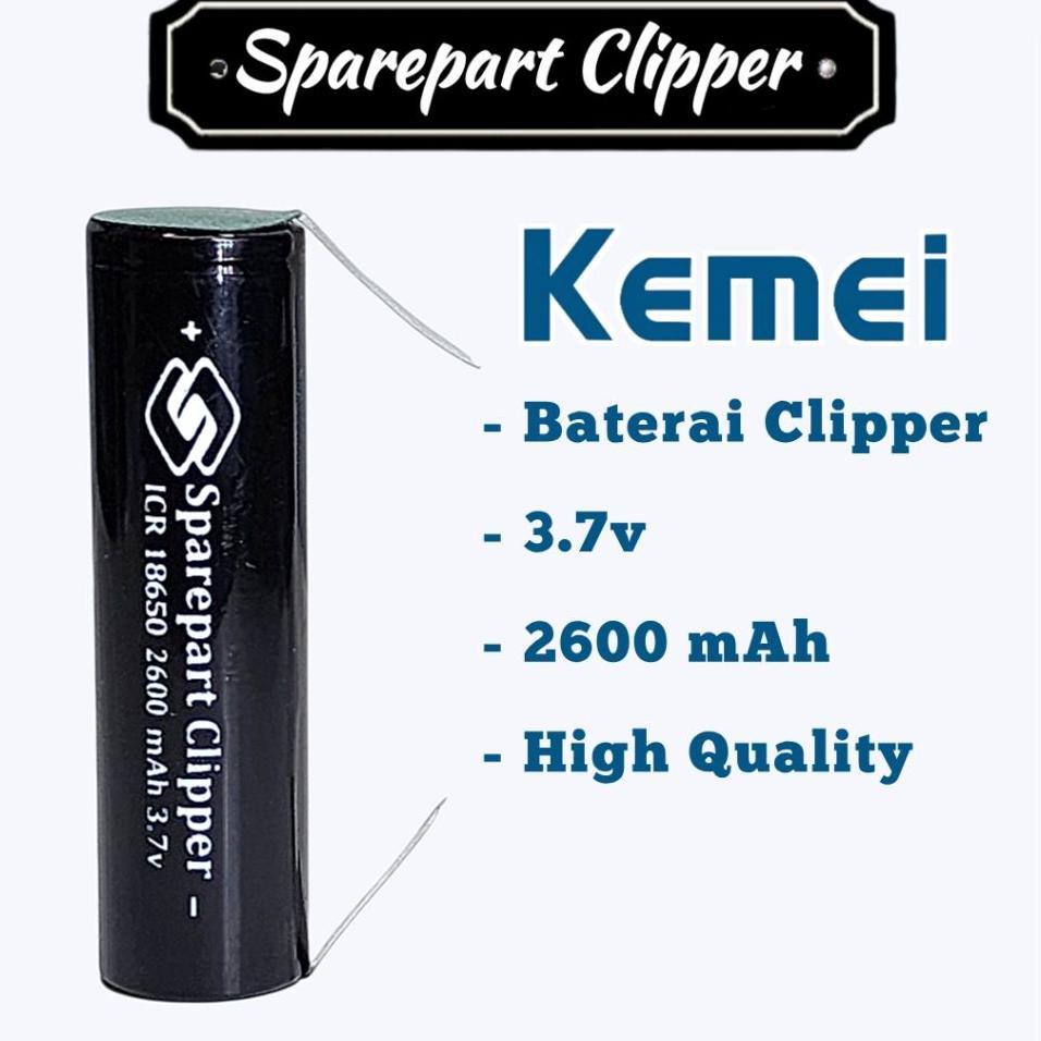 Baterai Kemei Clipper Cordless 2600 Mah Real Capacity