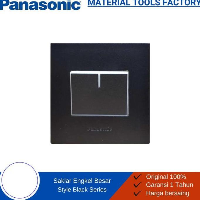 Denki- Saklar - Stop Kontak - Saklar Lampu - Saklar Panasonic Black Style E - Saklar Lampu Panasonic