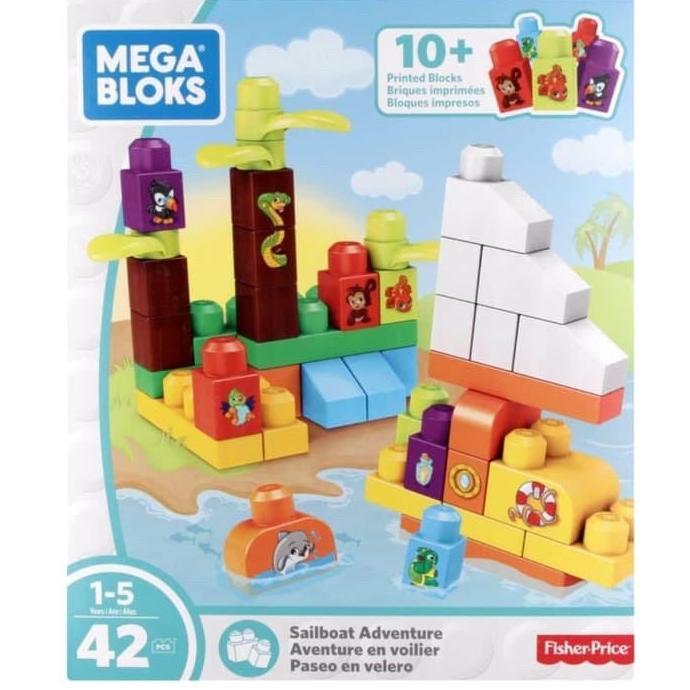 Fisher Price Mega Bloks Building Basic Sailboat Adventure - MEGA BLOKS