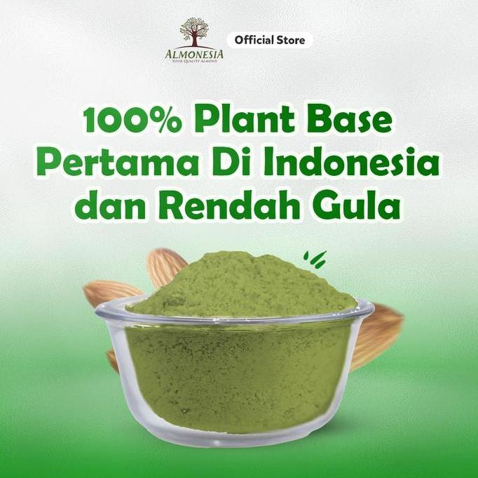 Maxmilt- Almonesia - Almond Milk Instant Matcha (Susu Almond Organik Non Dairy) 250Gr