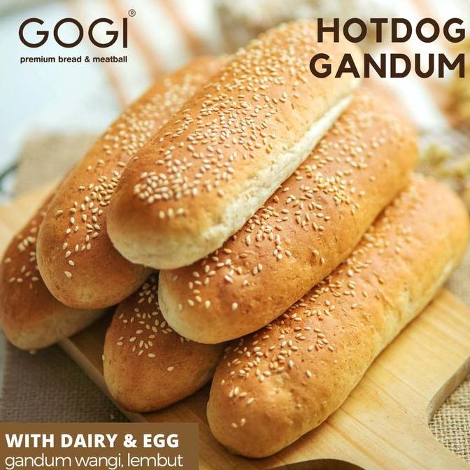 Glow- Hotdog Gandum Wholemeal Hotdog Roti Gandum Hotdog Whole Wheat Bun
