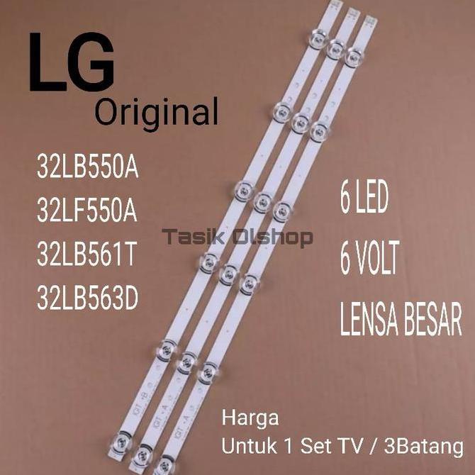 BACKLIGHT TV LED LG 32 Inch 6K 6V LAMPU 6V 6 KANCING LED LG