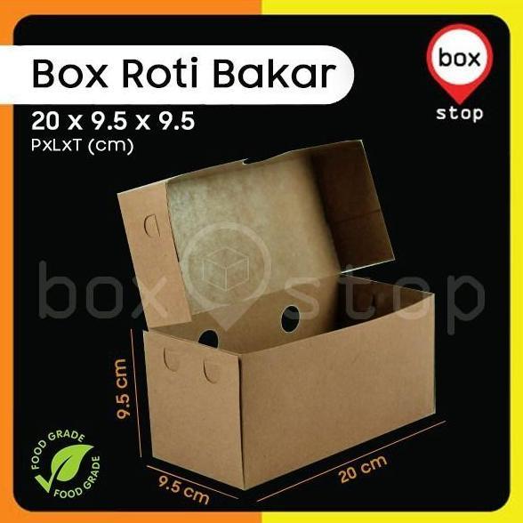 Box Roti Bakar - Dus Roti Bakar Bandung - KRAFT COKLAT