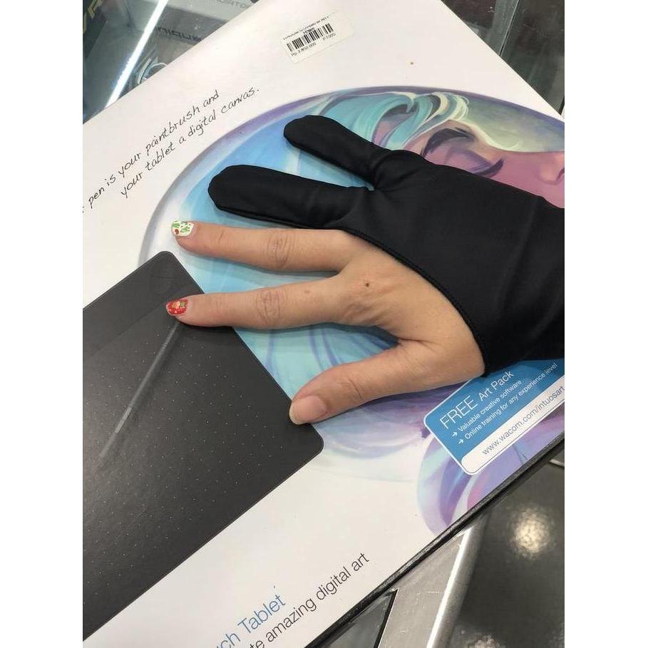 Sarung tangan drawing glove untuk pen tablet Wacom Huion