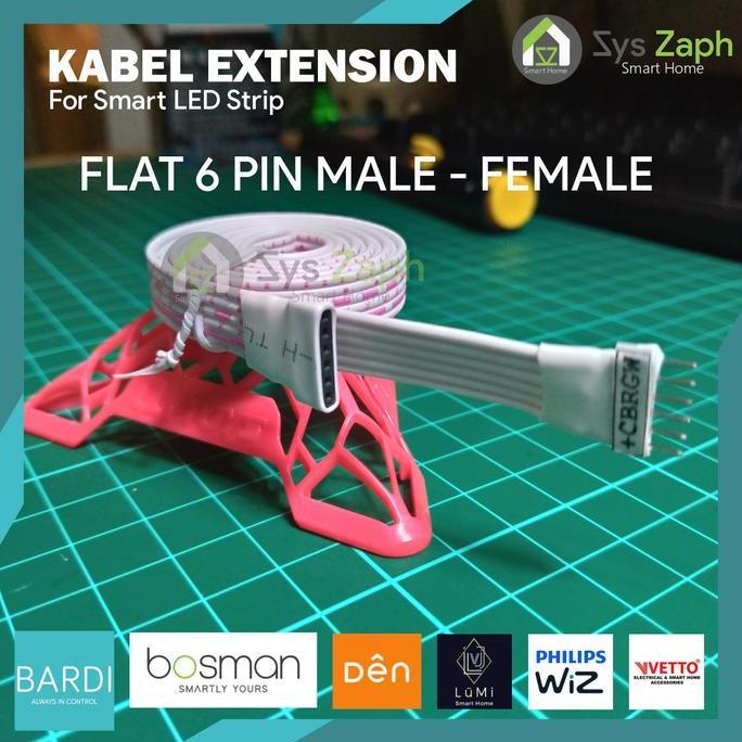 Extension Smart LED Strip BARDI RGBWW 6 Pin Male Female Konektor