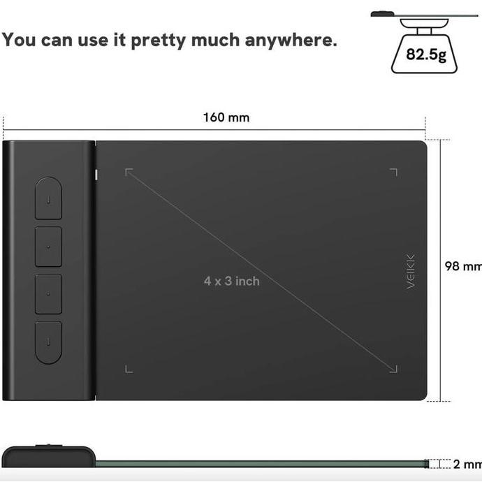 VEIKK VK430 Digital Graphic Drawing Pen Tablet OSU Altr S640 VK640 A30