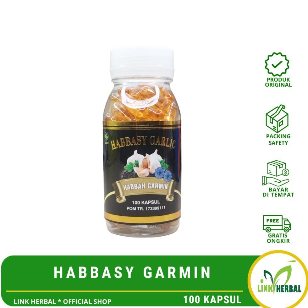 Habbasyi Garlic | Habbatussauda | Habbah Garmin Isi 100 Kapsul | Bpom Habbatussauda Plus Garlic