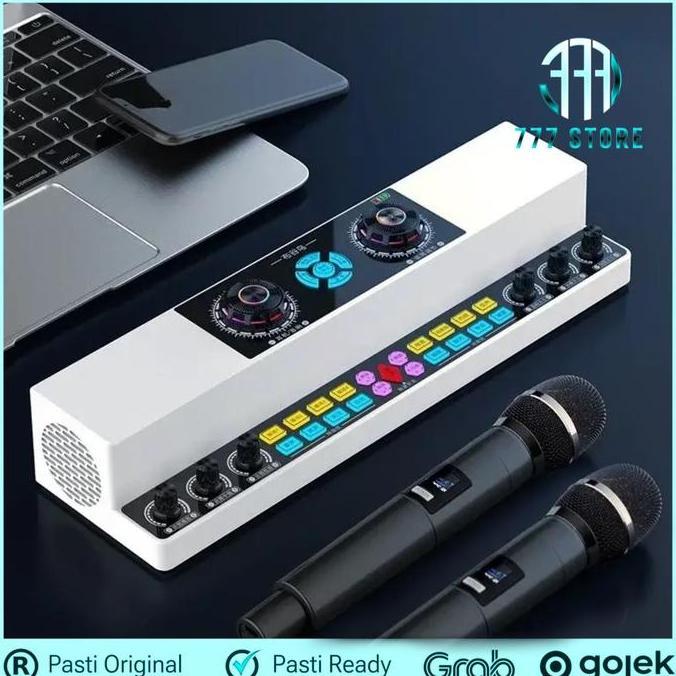 SoundCard Speaker All In One Sound Card Audio Microphone Karaoke KTV