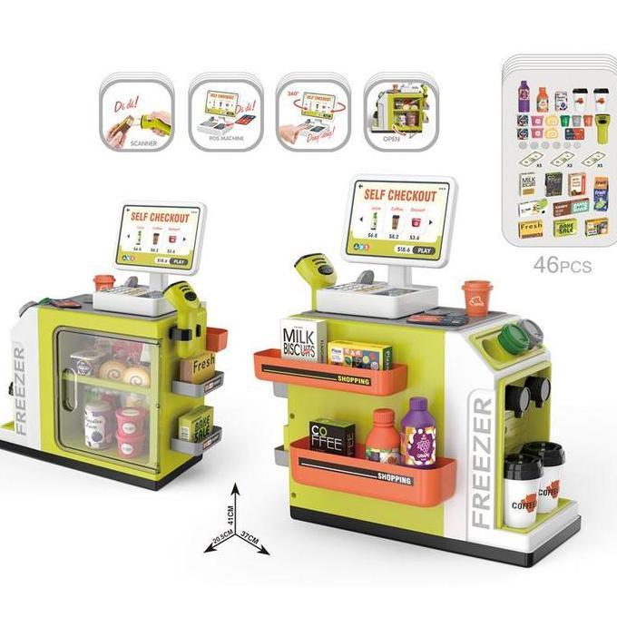 [TM888]Mainan Anak Super Supermark[TM888]Set Belanja Scan Kasir / Mainan Simulasi Kasir / Jual Belan