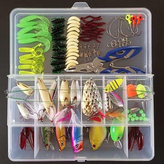 Mantap- Set Umpan Casting 1 Set Umpan Casting 45Pcs 95Pcs 109Pcs Lengkap Murah Umpan Casting Gabus T
