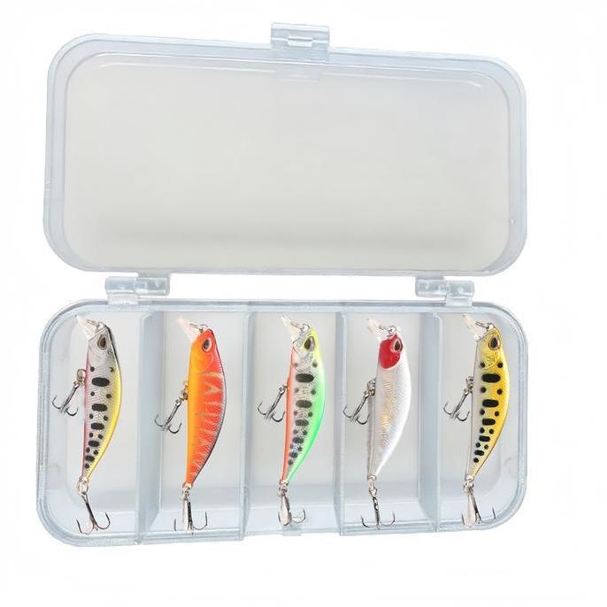 Mantap- Samsers Outdoor Umpan Pancing Minnow Sinking 5.5Cm/6G 5Pcs Set 5 Warna Mata Tajam Bkb Untuk 