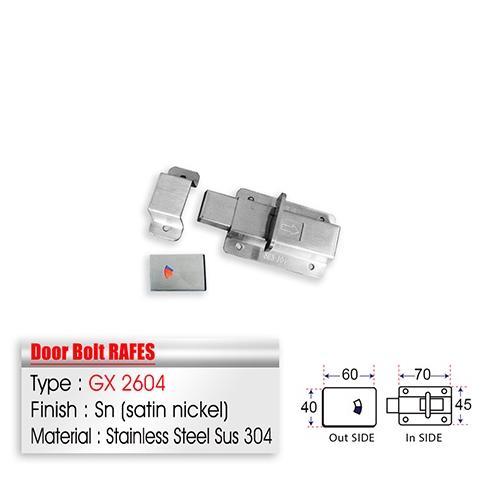 Grendel Pintu RAFES Stainless Steel SUS 304 (GX 2604)