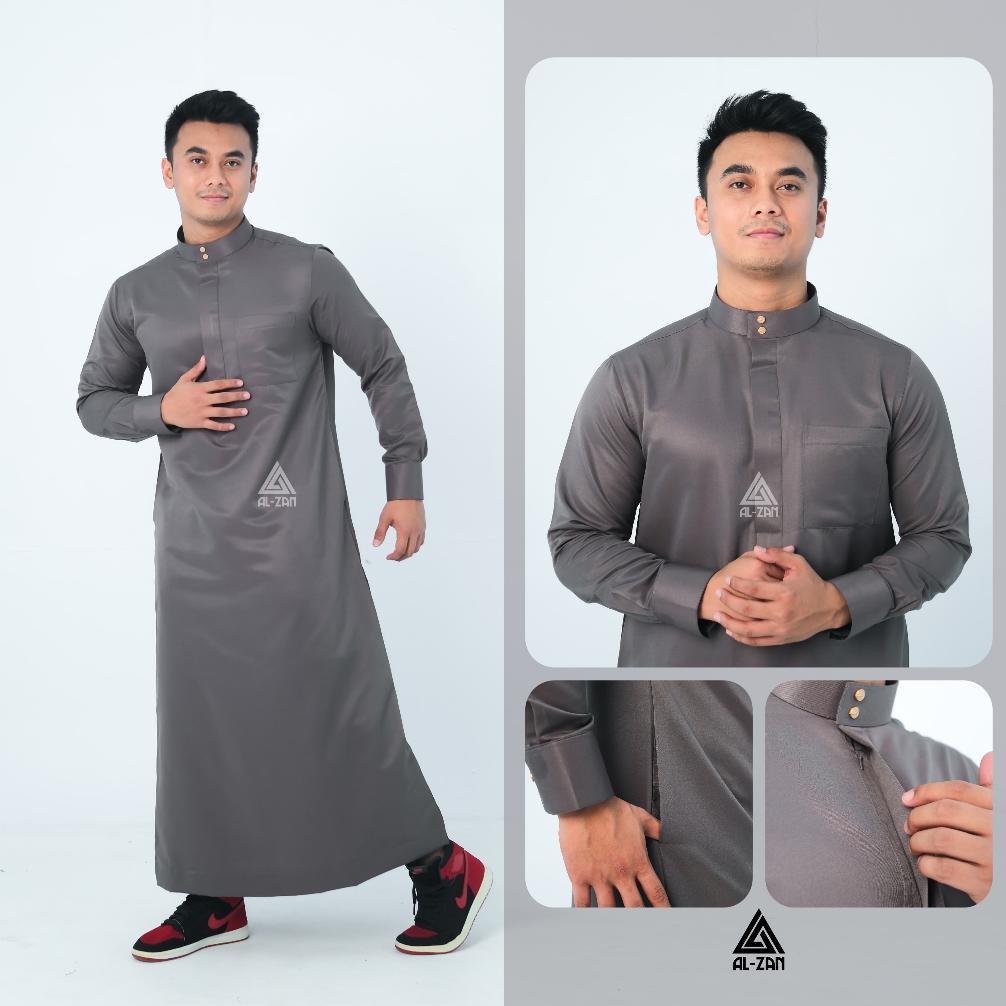 EXCLUSIVE GAMIS PRIA SLIMFIT JUBAH PRIA JUBBAH POLOS KANCING KOTAK JUBAH GAMIS MUSLIM PRIA MODEL TER