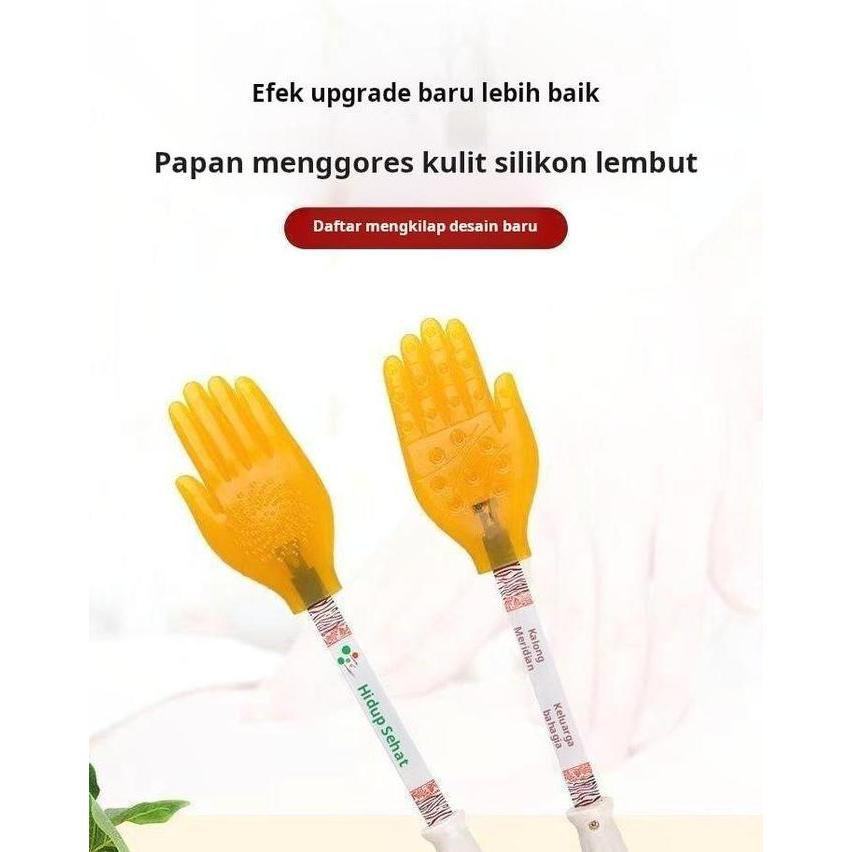 MENDA Papan Gua Sha Silikon Tongkat Pukul Meridian Palu Pijat Alat Ajaib Pukul Telapak Tangan Terapi